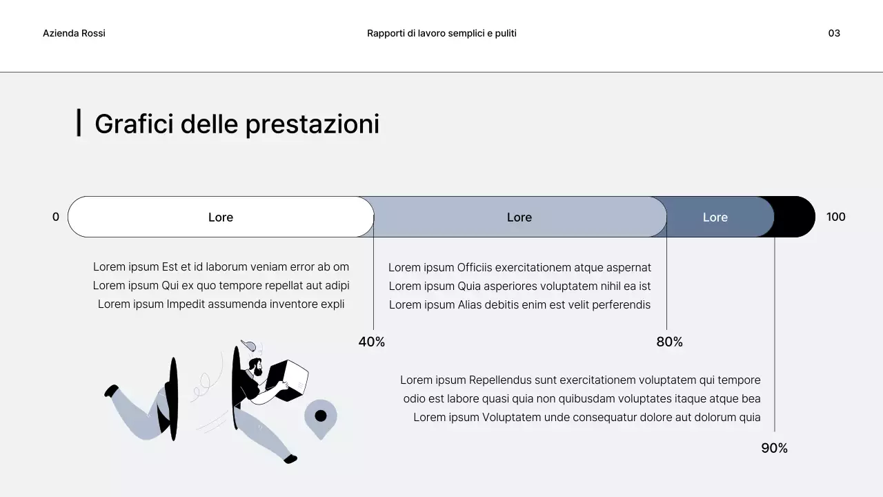 Rapporti di lavoro semplici in grigio e nero