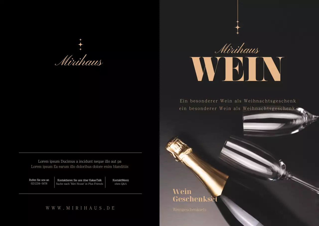 Unser raffiniertes schwarz-goldenes Restaurant-Wein-Geschenkset wird vorgestellt