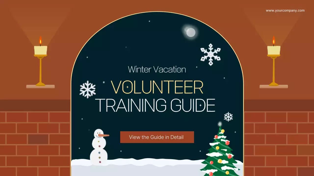 갈색과 남색의 아기자기한 봉사자 교육 안내서