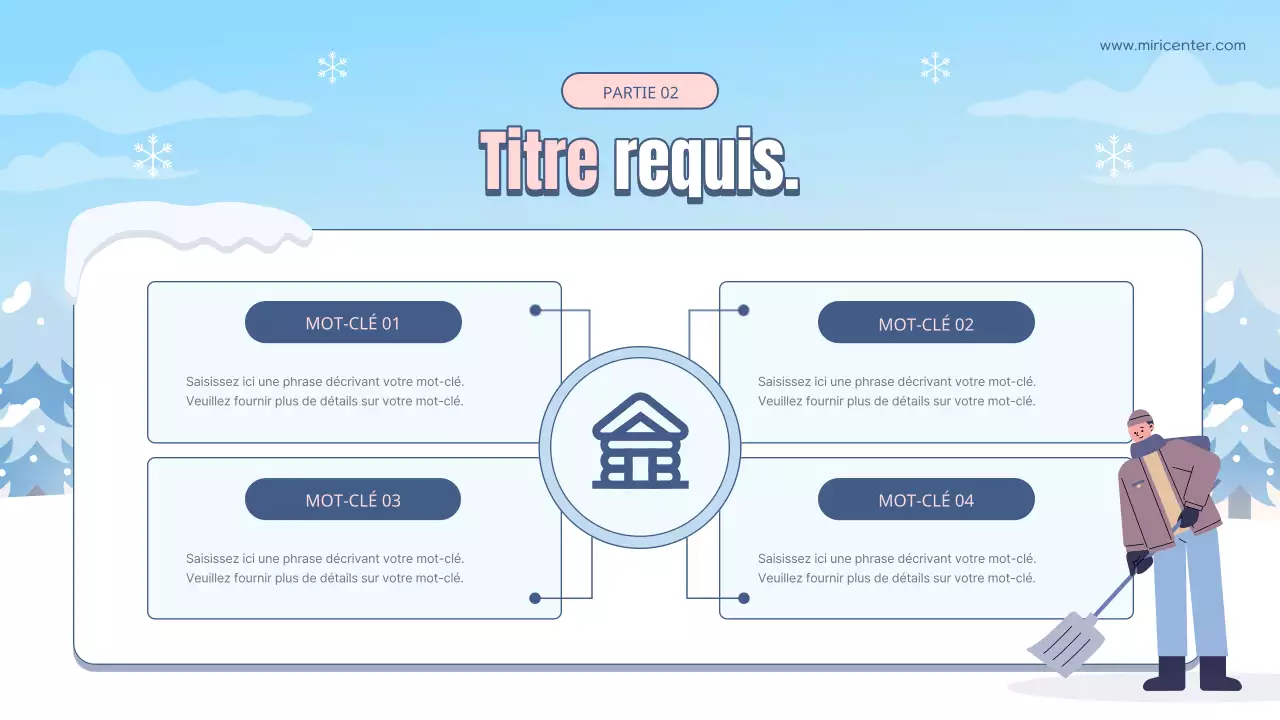 Guide de formation des volontaires pour les vacances d'hiver en bleu clair et blanc naturel