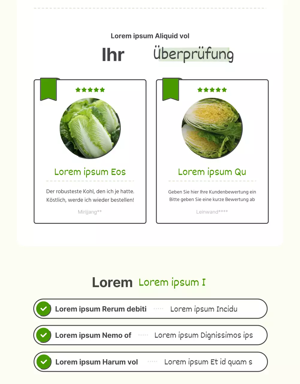 Förderung des Verkaufs von grünem und graubraunem Grundkohl