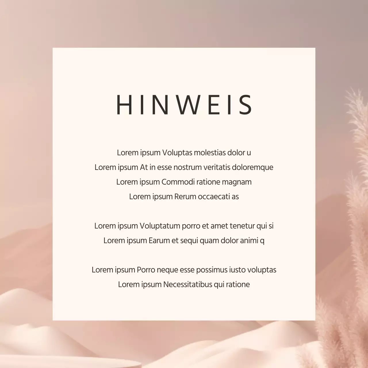 Eine einfache rosa Kosmetik-Instagram-Werbung