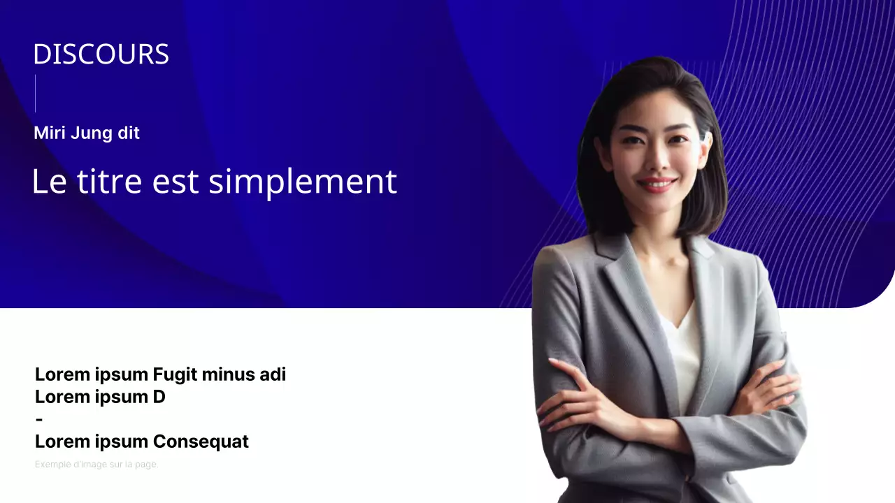 Une présentation de conférence luxueuse en bleu marine