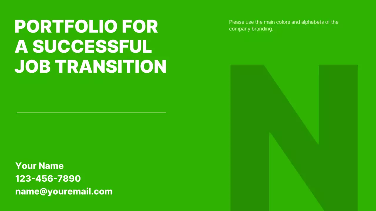 Green Modern Job Portfolio Presentation
