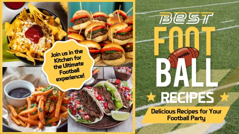 Yellow Trendy Football Recipe YouTube Thumbnail