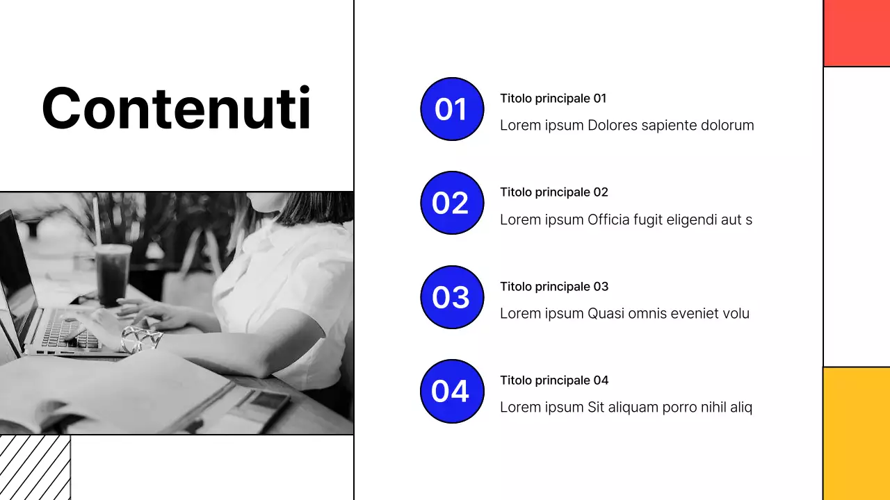 Un semplice rapporto commerciale in giallo e rosso