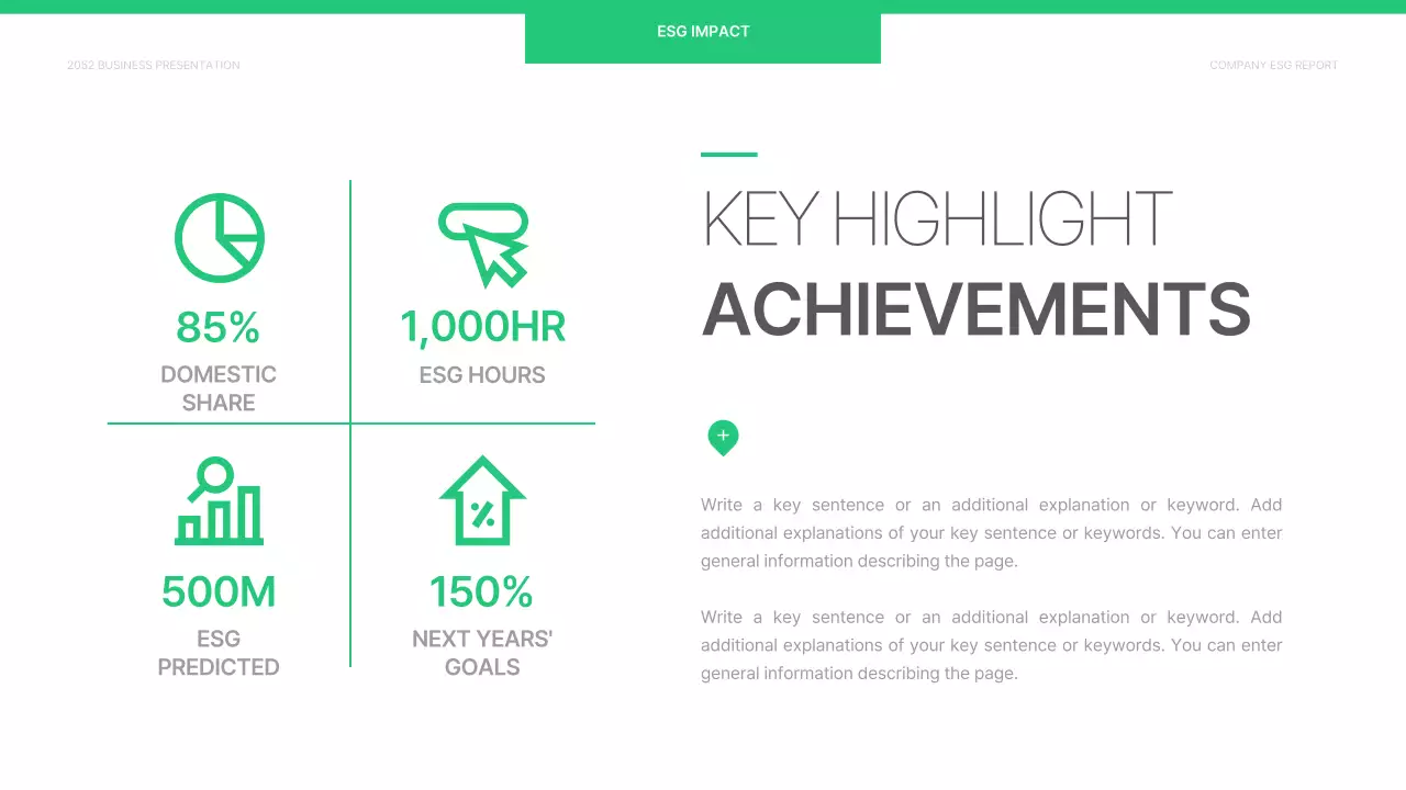 Green Minimal Business Report Document Presentation