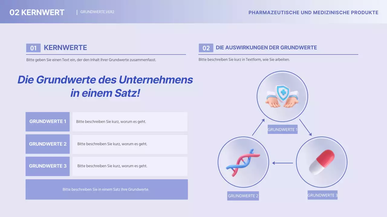 Yonboras minimalistisches medizinisch-pharmazeutisches Unternehmensprofil
