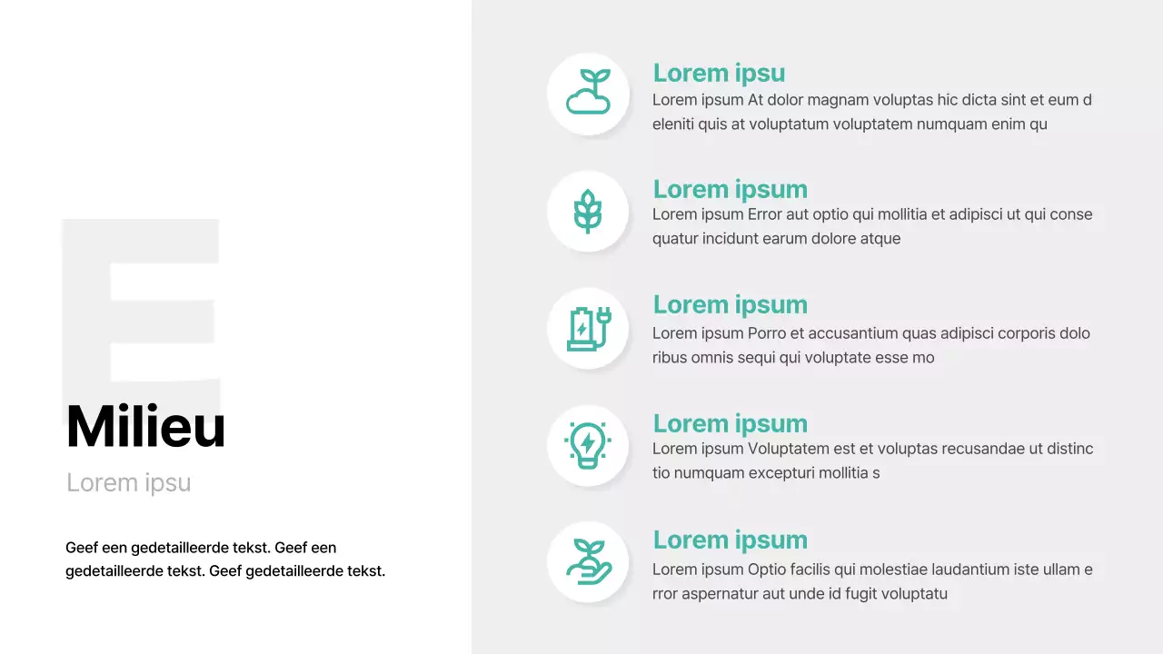 Basisgevoel met mintkleurig accent ESG-rapport