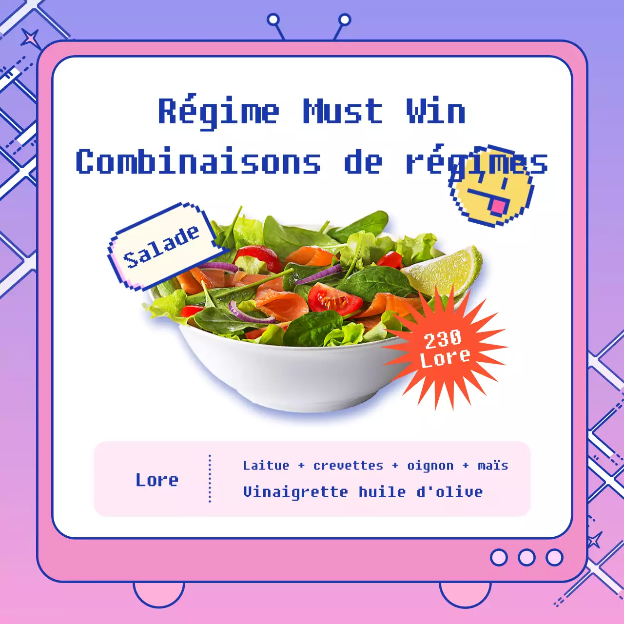 Publicité vintage de marketing viral sur fond mauve