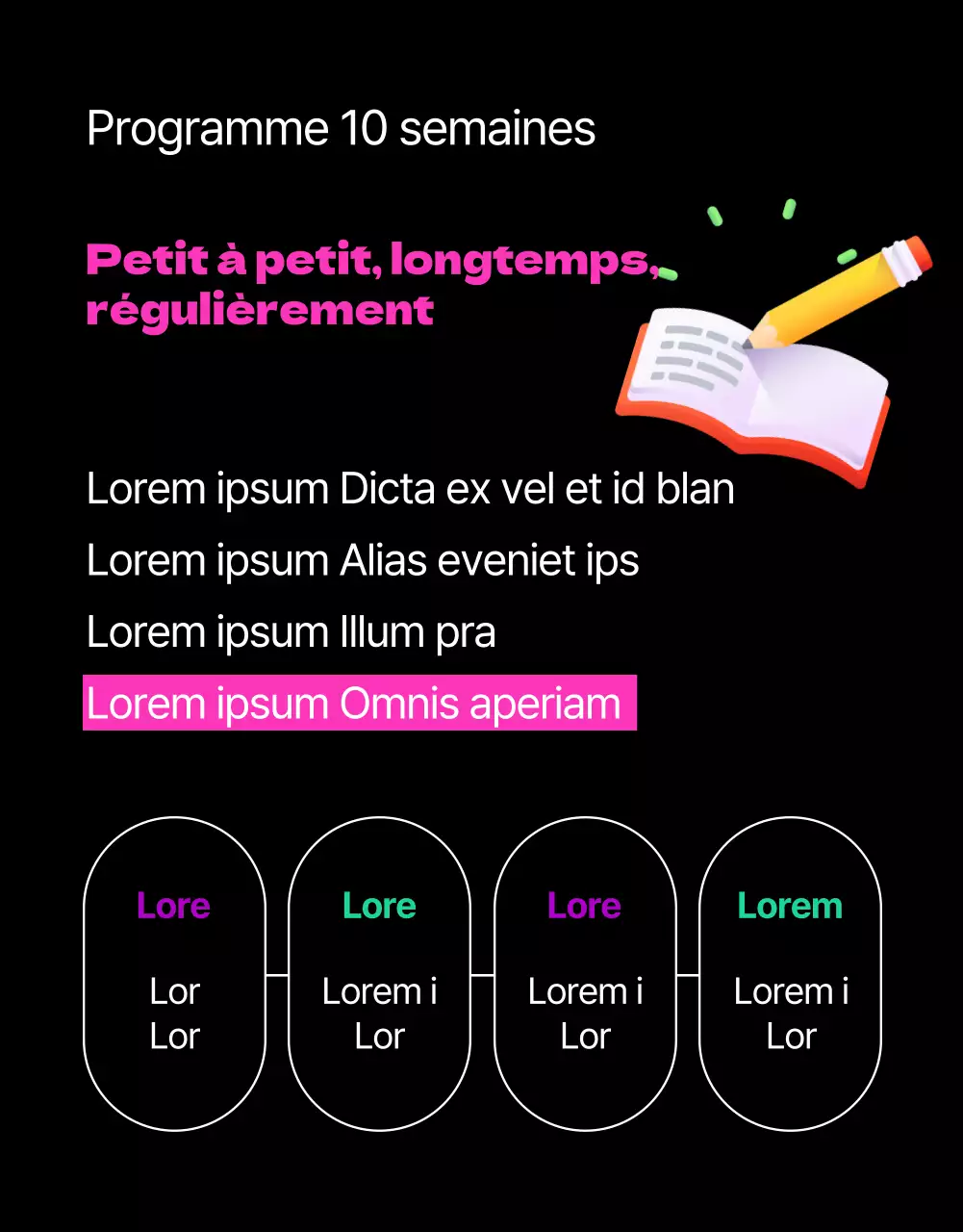 Promouvoir l'apprentissage de l'anglais en noir et rose