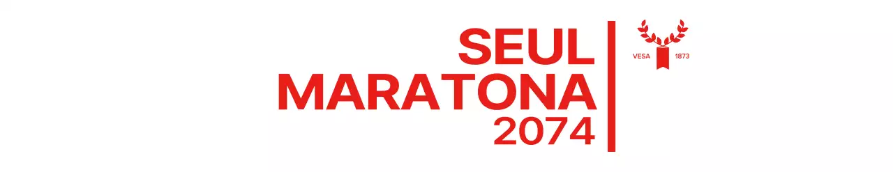 Design de maratona com tipografia e ícones grandes