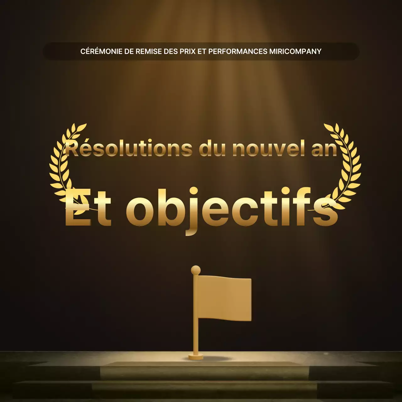 Présentations des performances de l'or et du brun de luxe et rapports sur les événements de fin d'année