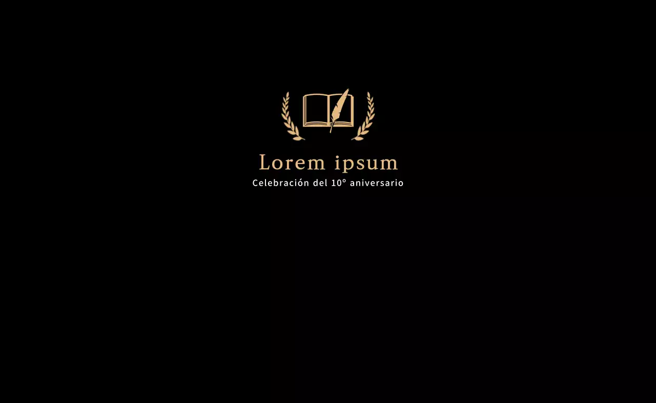 Logotipo elegante con laurel dorado