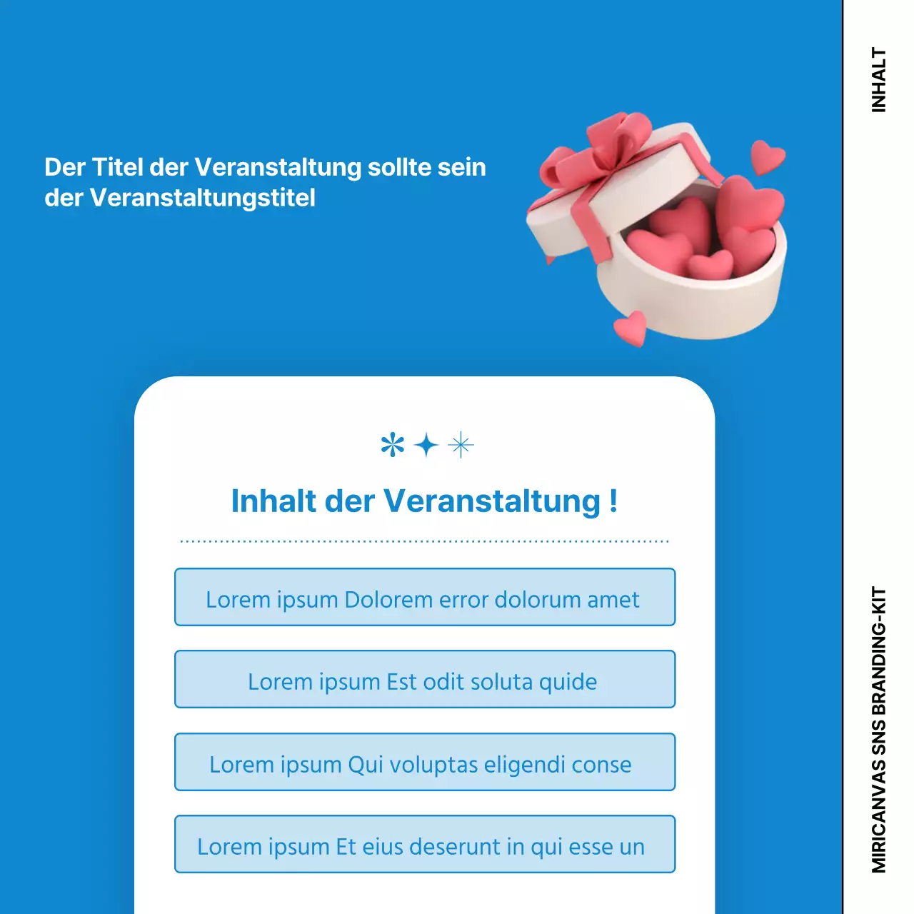 Bewerben Sie Ihre Zero-Waste-Marke mit niedlichen Grafiken auf blauem Hintergrund