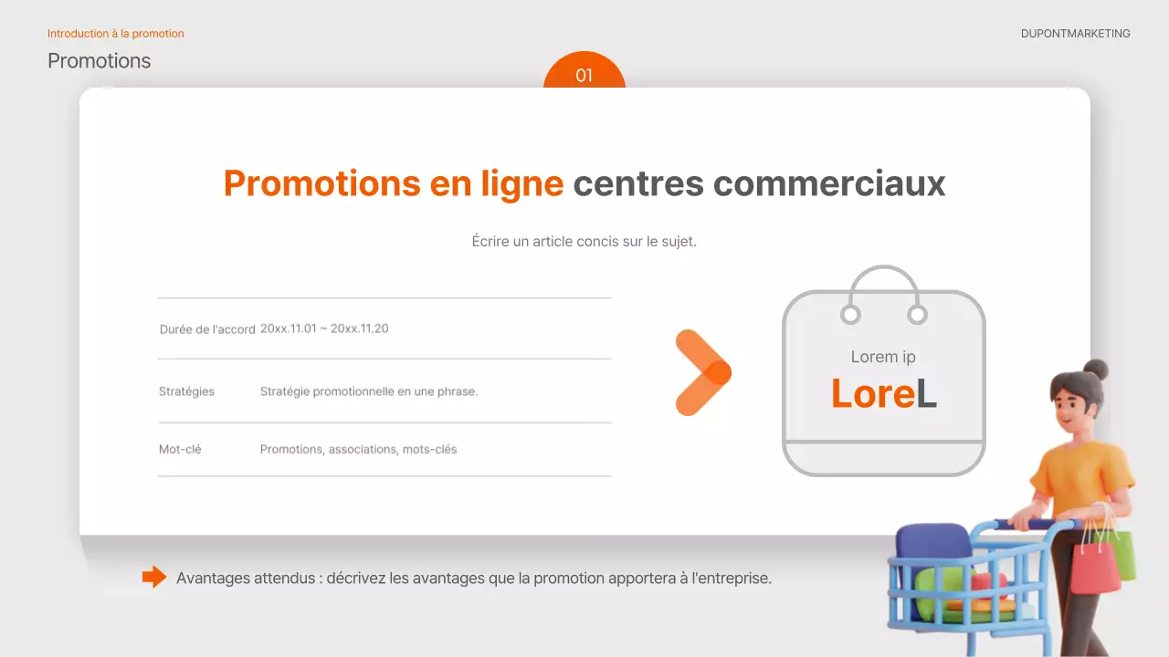 Une brochure promotionnelle tendance en orange et gris