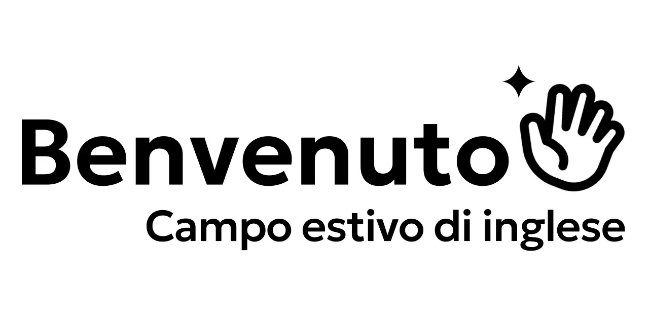 Design promozionale del campo inglese con icona della mano