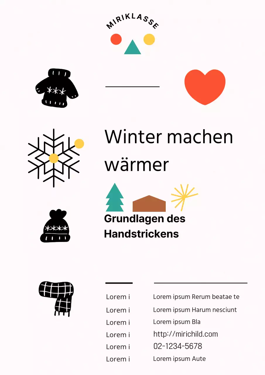 Förderung eines minimalistischen Winterprogramms in Weiß und Schwarz