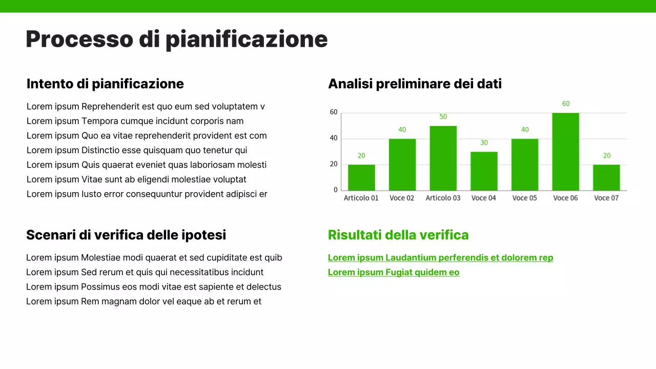 Un semplice portfolio di carriera in verde
