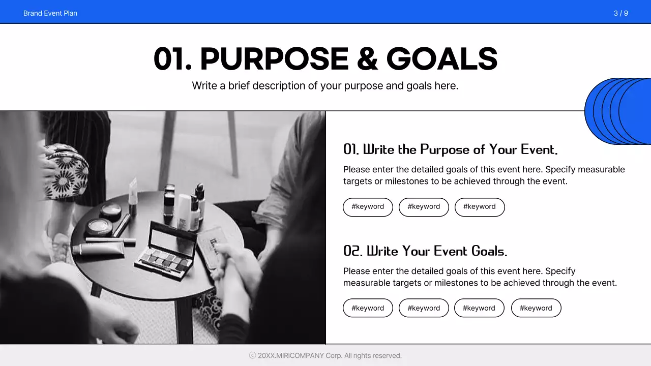 Blue Modern Event Plan Document Presentation