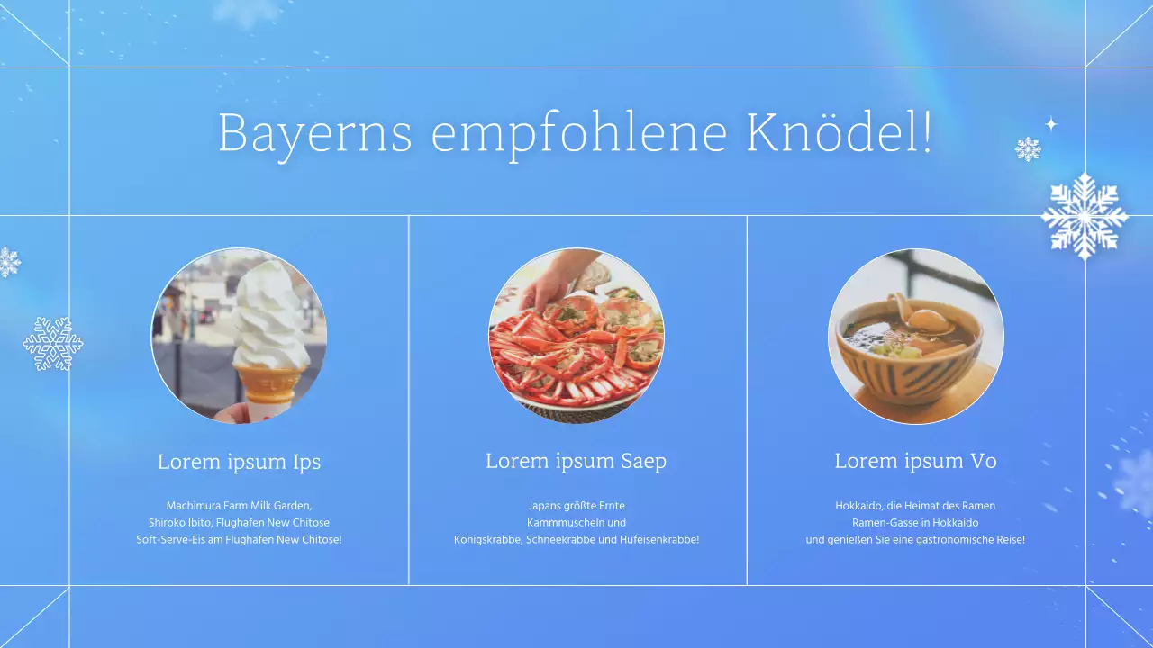 Winterreise-Informationen für Hokkaido, Japan: blau und natürlich