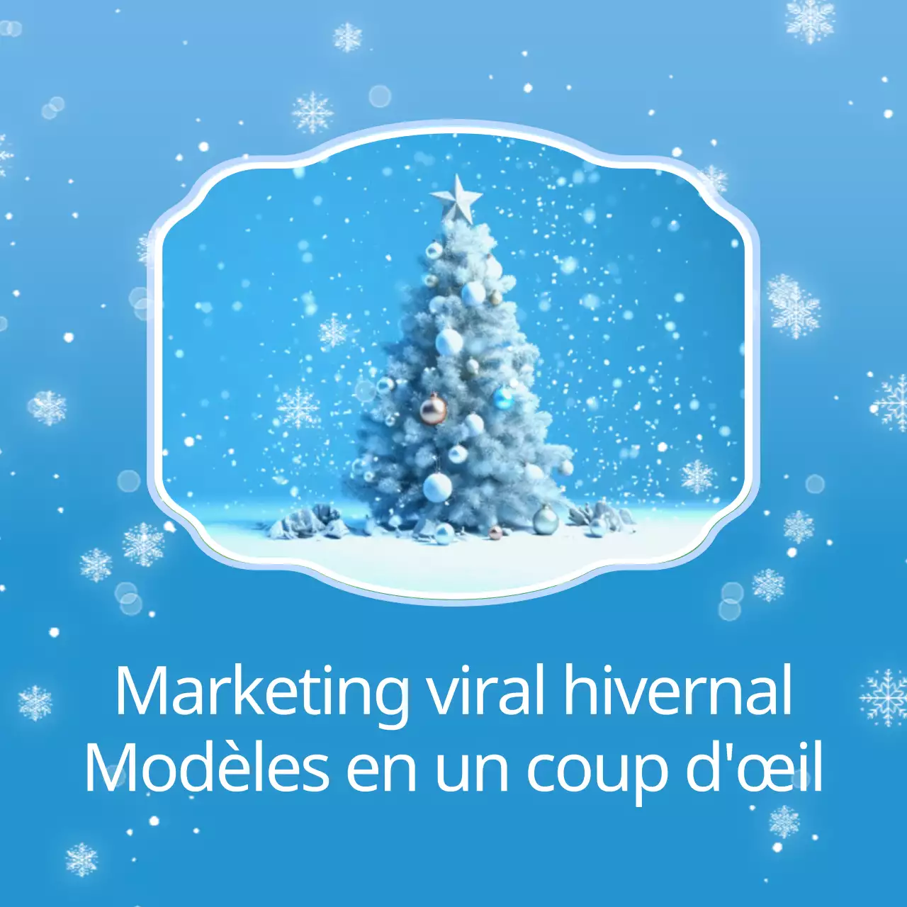 Une publicité virale hivernale naturelle en bleu clair