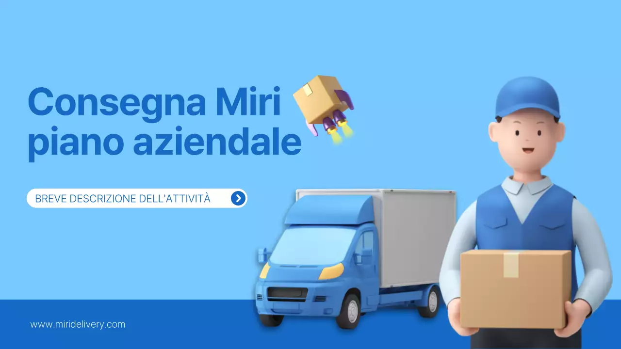 Un semplice business plan di logistica in blu