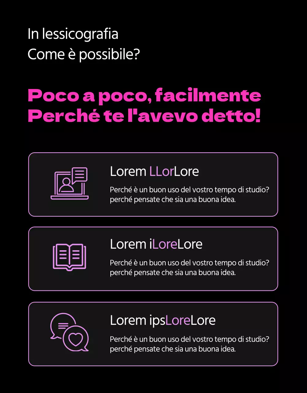 Promuovere l'apprendimento della lingua inglese in nero e in rosa