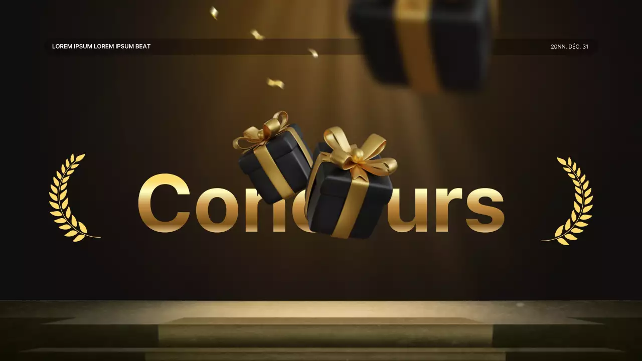 Une luxueuse présentation des performances en or et en brun et un rapport sur les événements de fin d'année