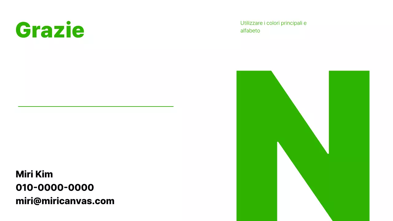 Un semplice portfolio di carriera in verde