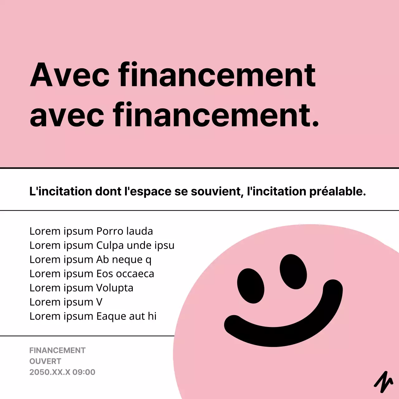 Proposition de financement incitatif minimaliste en jaune et bleu clair