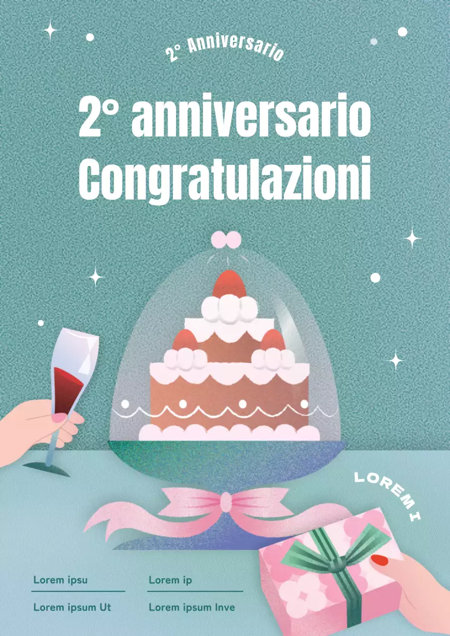 Semplice annuncio di evento di lancio in azzurro e menta