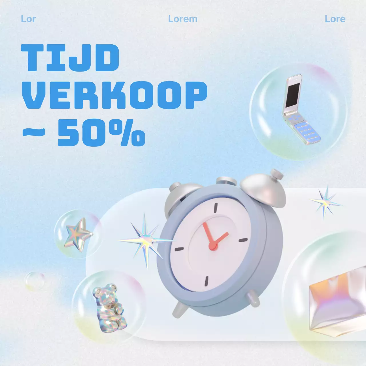 Black Friday-aankondigingen met een lichtblauwe, trendy uitstraling