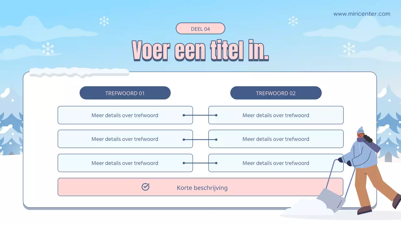 Lichtblauw en wit natuurlijk winterstop vrijwilliger trainingsgids