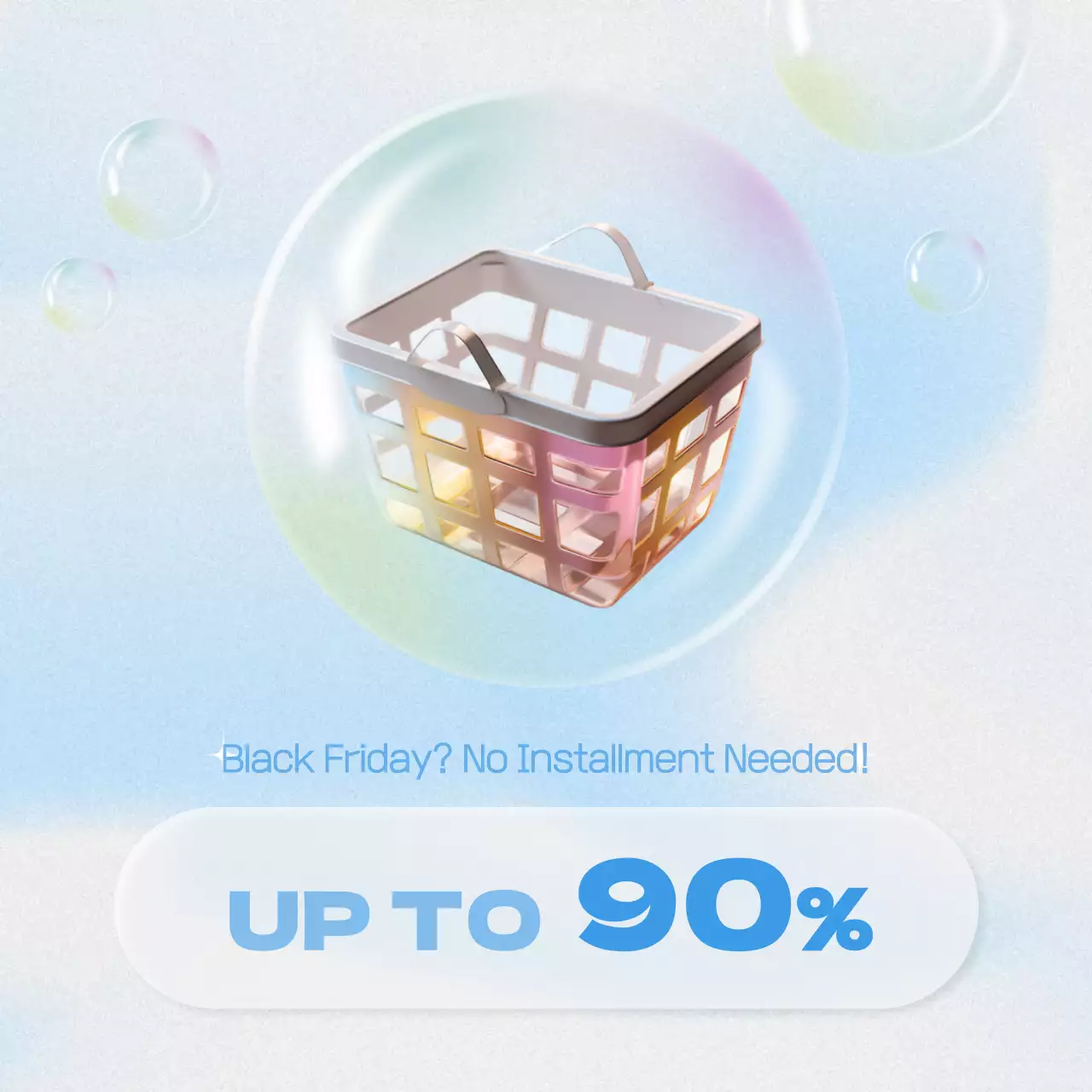 Blue Trendy Black Friday Promotion Instagram Carousel