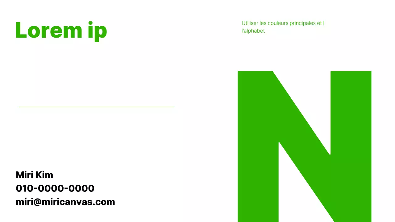 Un portefeuille de carrière simple en vert