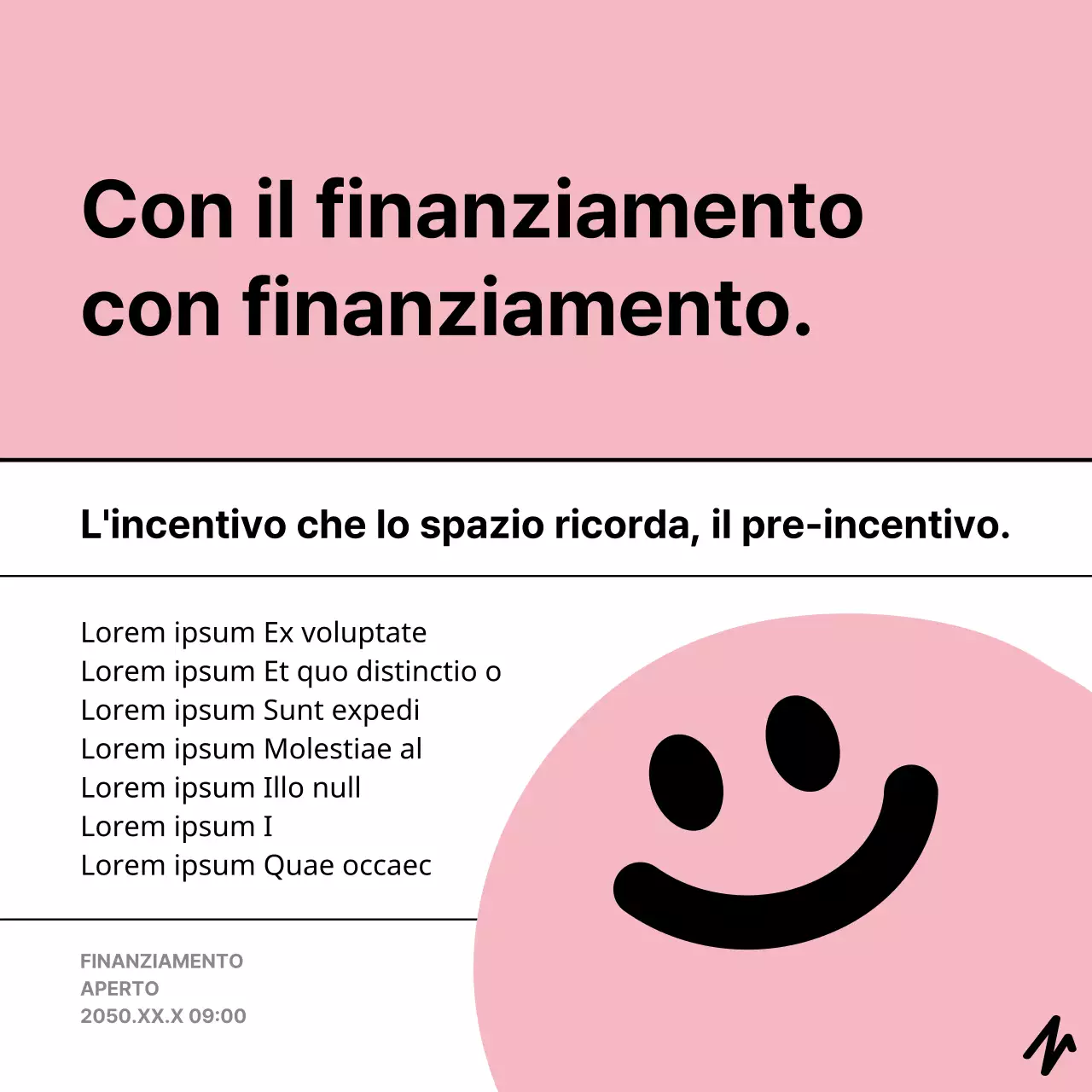 Proposta di finanziamento incentivante minimalista in giallo e azzurro