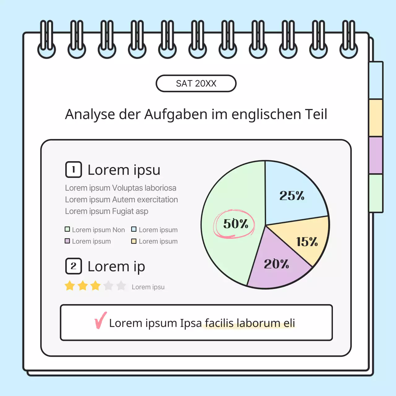 Förderung der regenbogenfarbigen und einfachen SAT-Prüfungstrendanalyse für Akademien