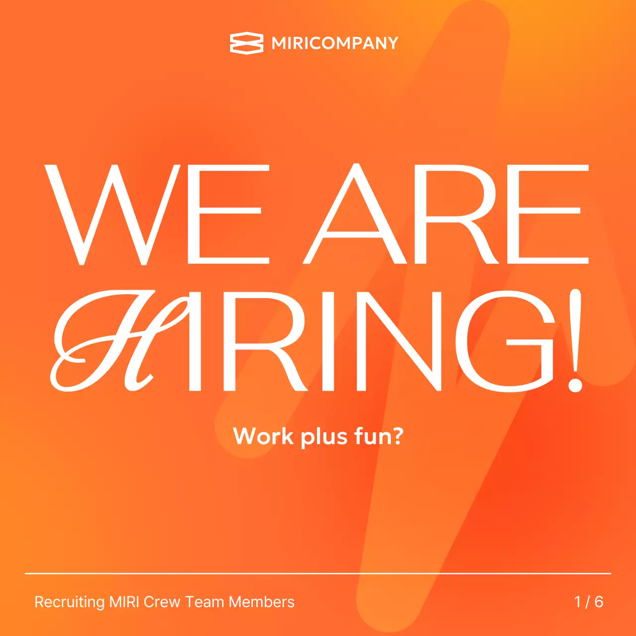 오렌지모던 채용공고 인스타그램 캐러셀