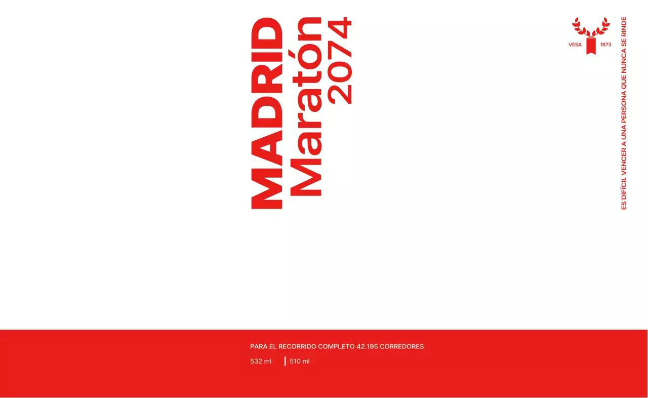 Diseño maratoniano con grandes tipografías e iconos