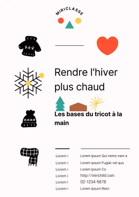 Promouvoir un programme d'hiver minimaliste en blanc et noir