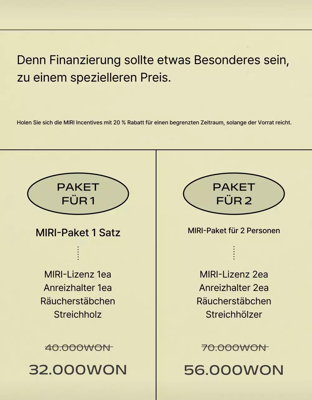 Khaki, minimalistische Fördermittelanzeige
