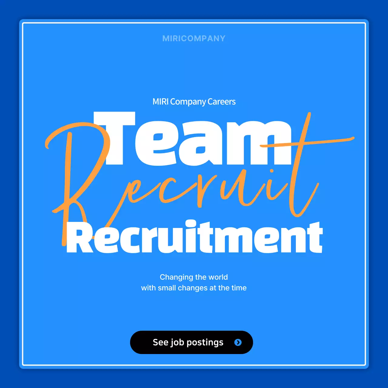 Blue Modern Recruitment Job Posting Instagram Carousel