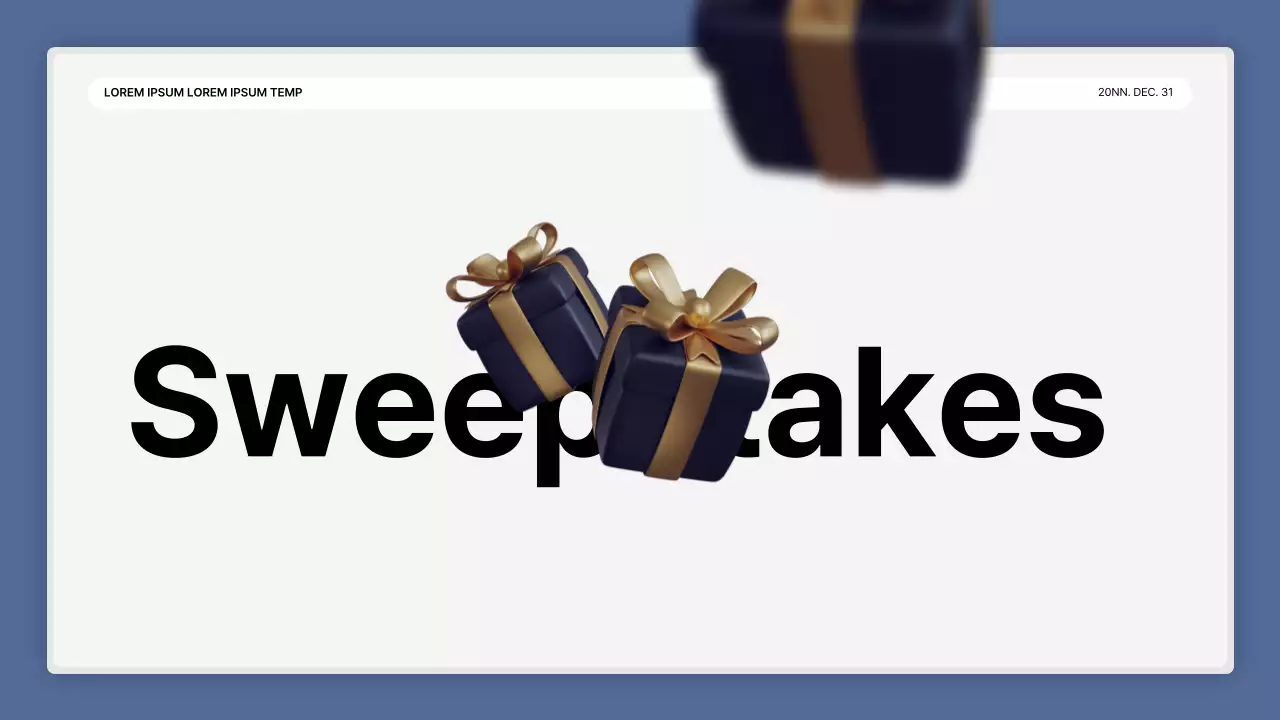 Een eenvoudige blauw-witte prestatiepresentatie en verslag van het eindejaarsevenement