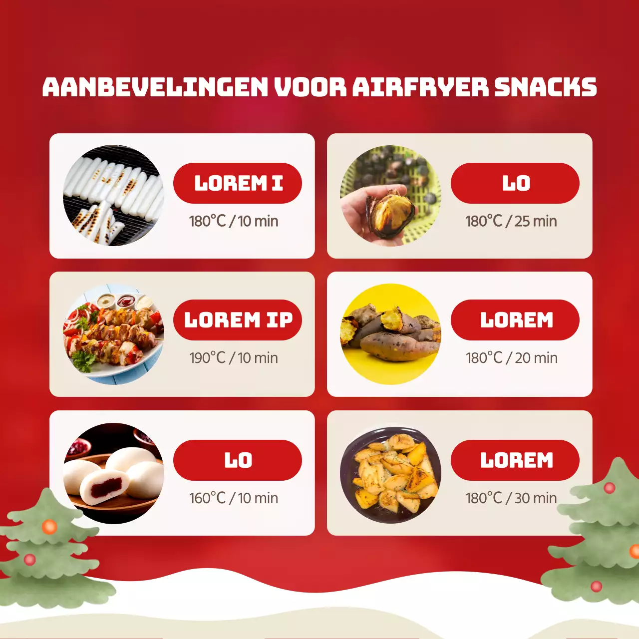 Rood en geel voor een gezellige winterstijl virale marketingadvertentie