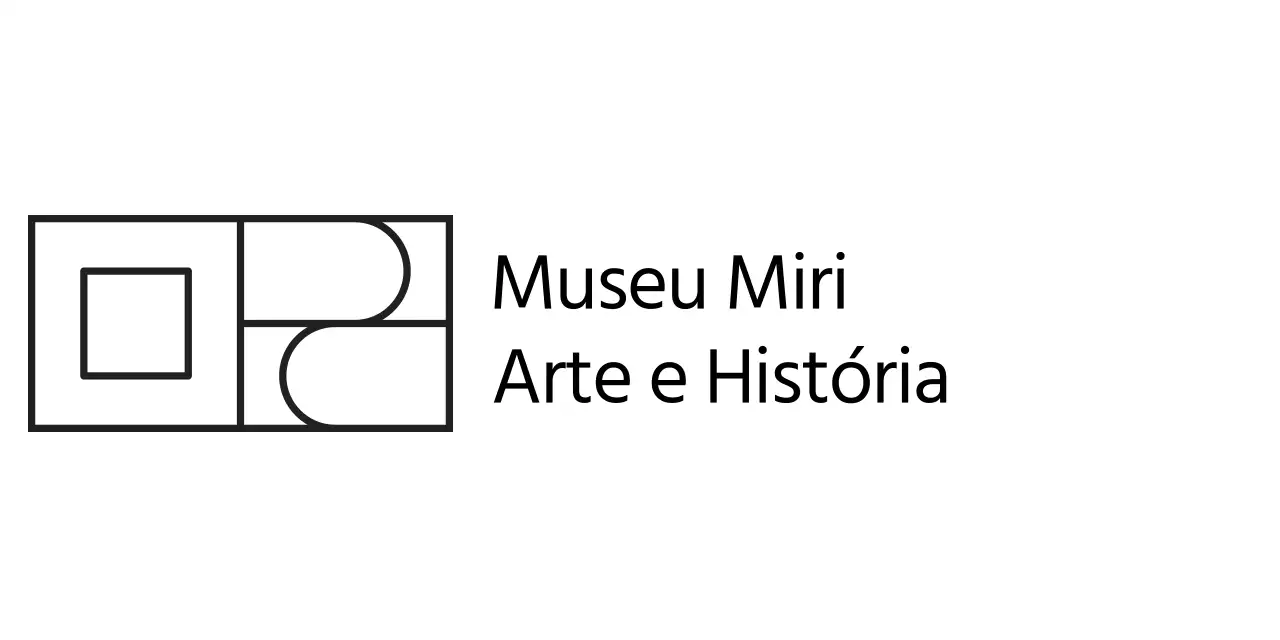 Logótipo da marca com um conceito de galeria de arte