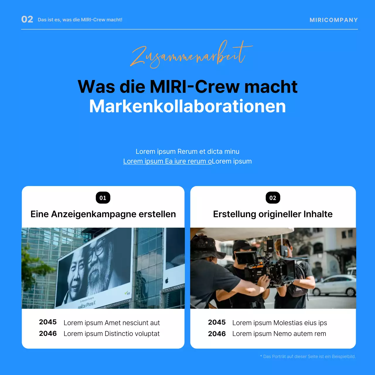 Minimalistische blaue und orangefarbene Stellenausschreibungen zur Förderung von Karrieremöglichkeiten