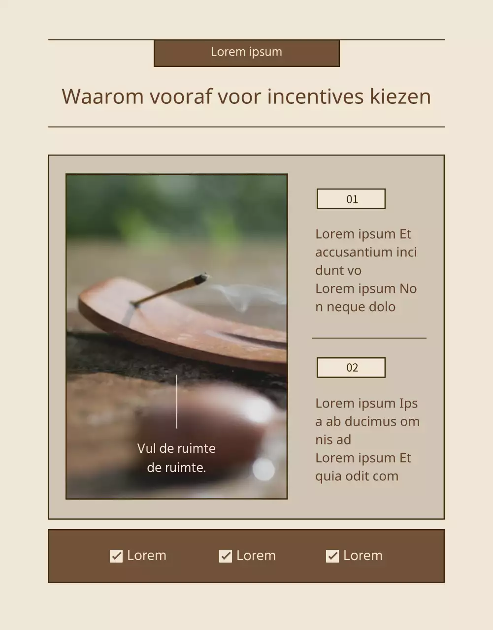 Een eenvoudig beige en bruin stimulerend financieringsveld