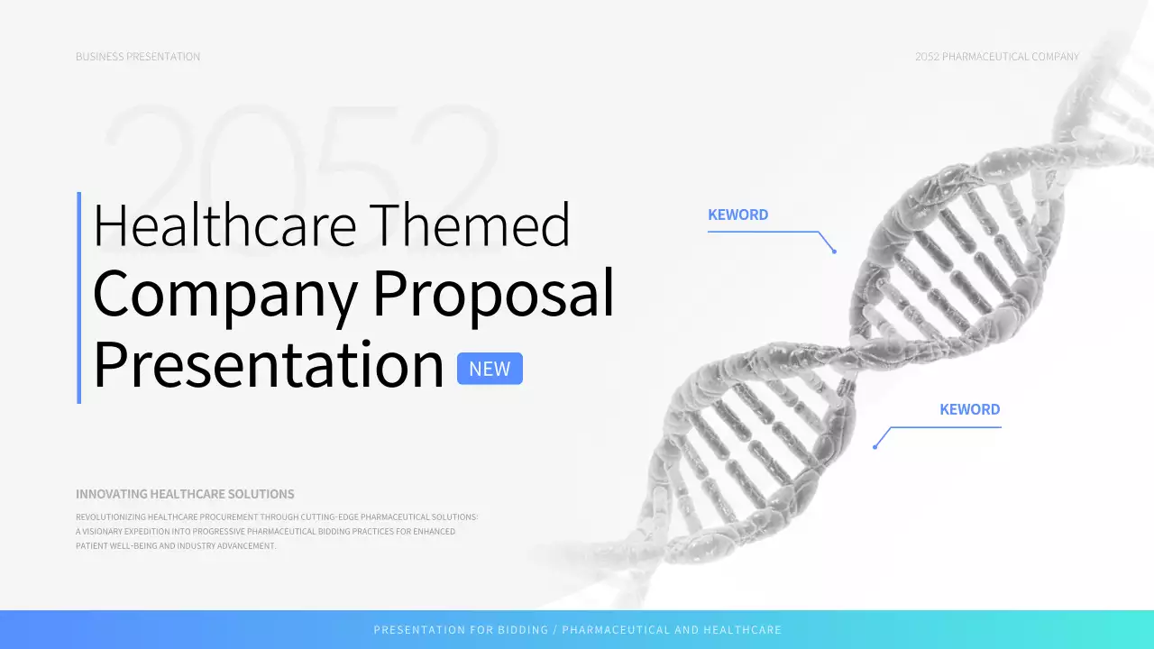 블루 모던 헬스케어 프리젠테이션