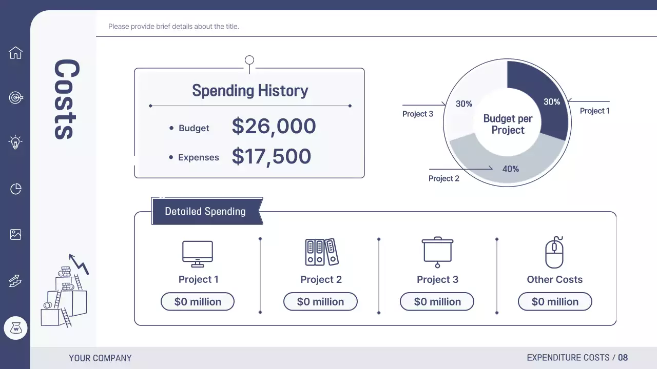 남색과 회색의 심플하고 깔끔한 비즈니스 보고서